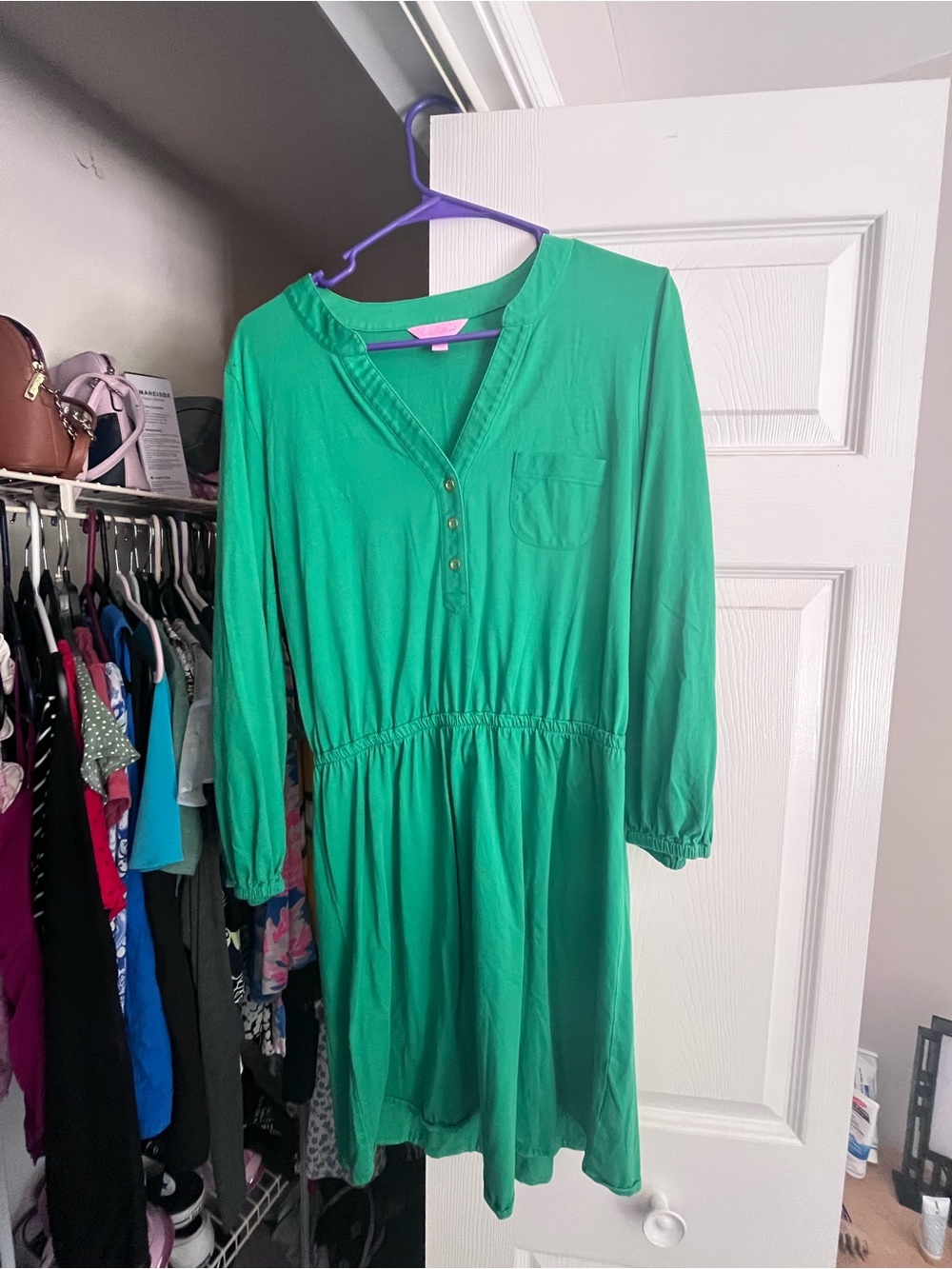 Lilly Pulitzer Green Long Sleeve Day Dress